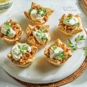 Chicken kabsa in puff pastry cup